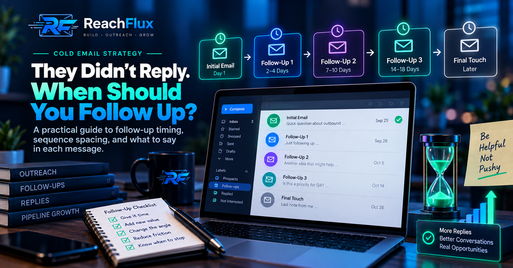 Cold email follow-up timing and B2B outreach sequence planning